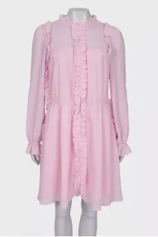 Pink dress with ruffles