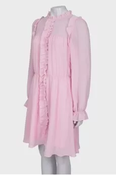 Pink dress with ruffles