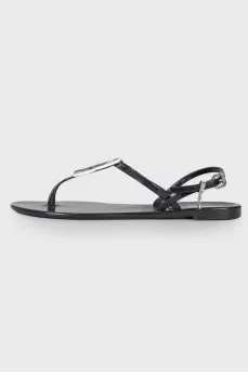 Decorated rubber sandals