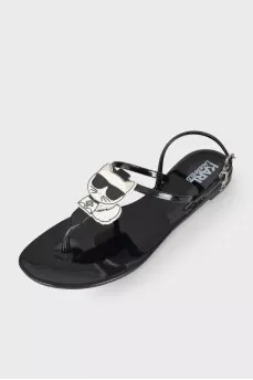Decorated rubber sandals