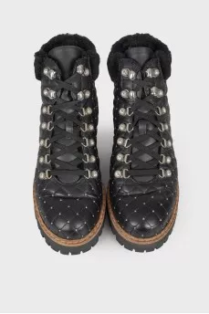 Insulated boots with rhinestones
