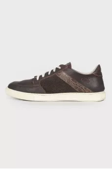 Men's dark brown sneakers