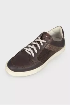 Men's dark brown sneakers