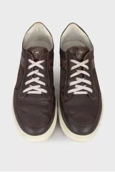 Men's dark brown sneakers