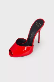 Red mules with heels