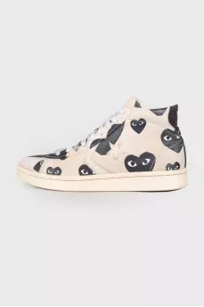 Printed textile sneakers