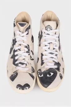 Printed textile sneakers