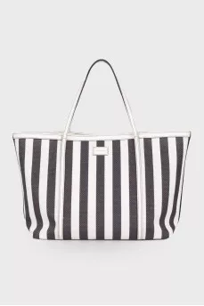 Black and white striped bag