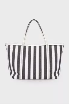 Black and white striped bag