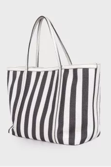 Black and white striped bag