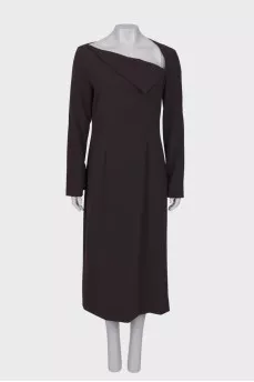 Brown shift dress