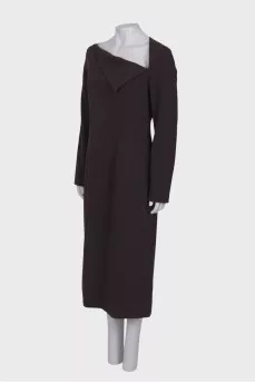 Brown shift dress