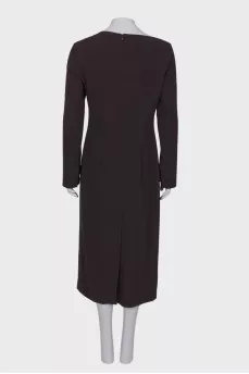 Brown shift dress