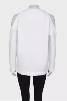 White off shoulder sweatshirt