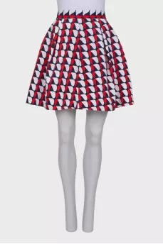 Printed A-line skirt