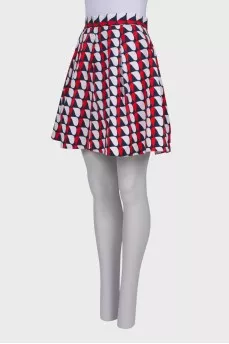 Printed A-line skirt