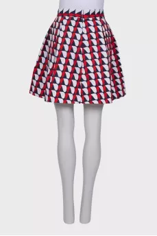 Printed A-line skirt