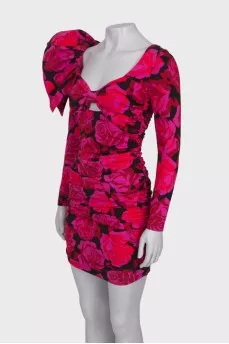 Mini dress with frill
