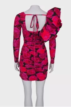 Mini dress with frill