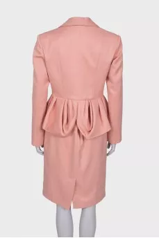 Pink suit with a skirt