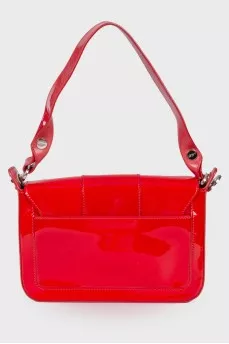 Red patent leather bag