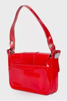 Red patent leather bag
