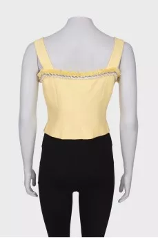 Linen top with baroque