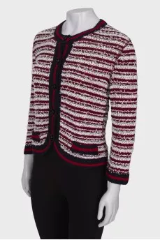Knitted jumper with buttons