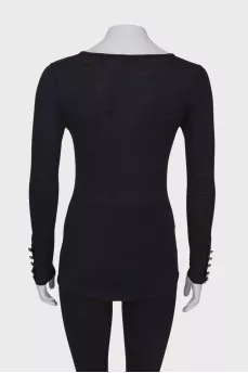 Black longsleeve with golden buttons