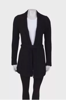 Short pile cardigan