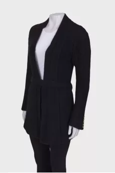 Short pile cardigan