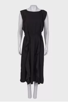 Black ruffle maxi dress
