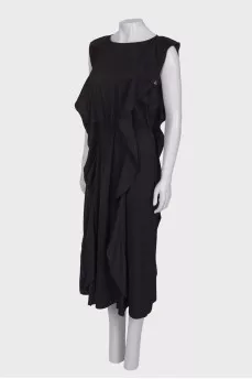 Black ruffle maxi dress