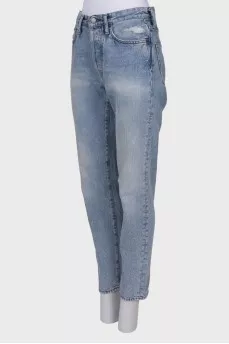 Light blue button down jeans