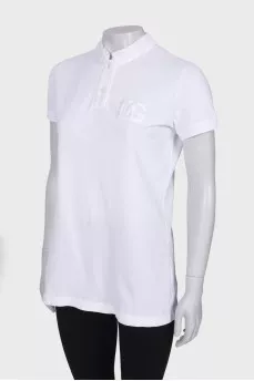 White T-shirt with embroidered logo