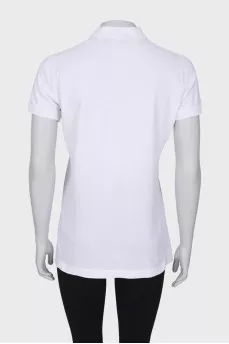 White T-shirt with embroidered logo
