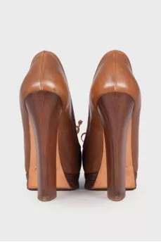 Brown high heels