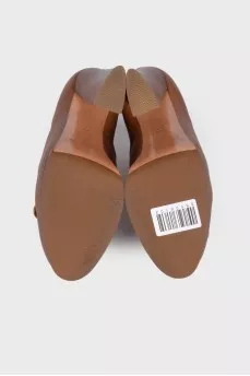 Brown high heels