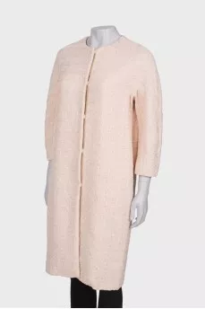 Light pink coat with buttons
