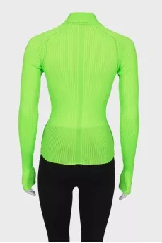 Bright green golf with a pattern