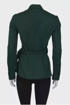 Wrap green blouse