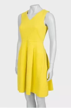 Yellow patterned dress