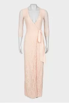 Wrap lace dress