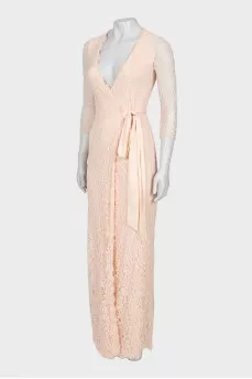 Wrap lace dress