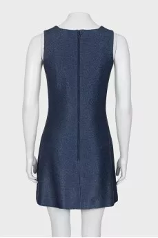Blue mini dress