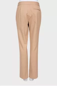 Beige Straight Pants