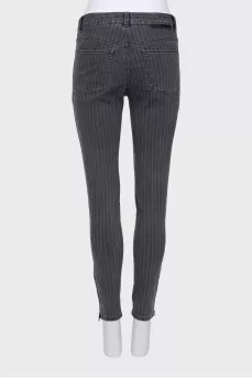 Gray striped jeans