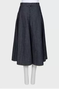 Denim skirt with decor