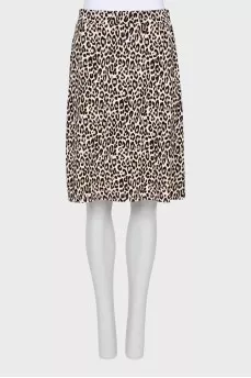 Straight skirt in animal print
