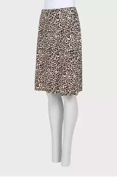 Straight skirt in animal print
